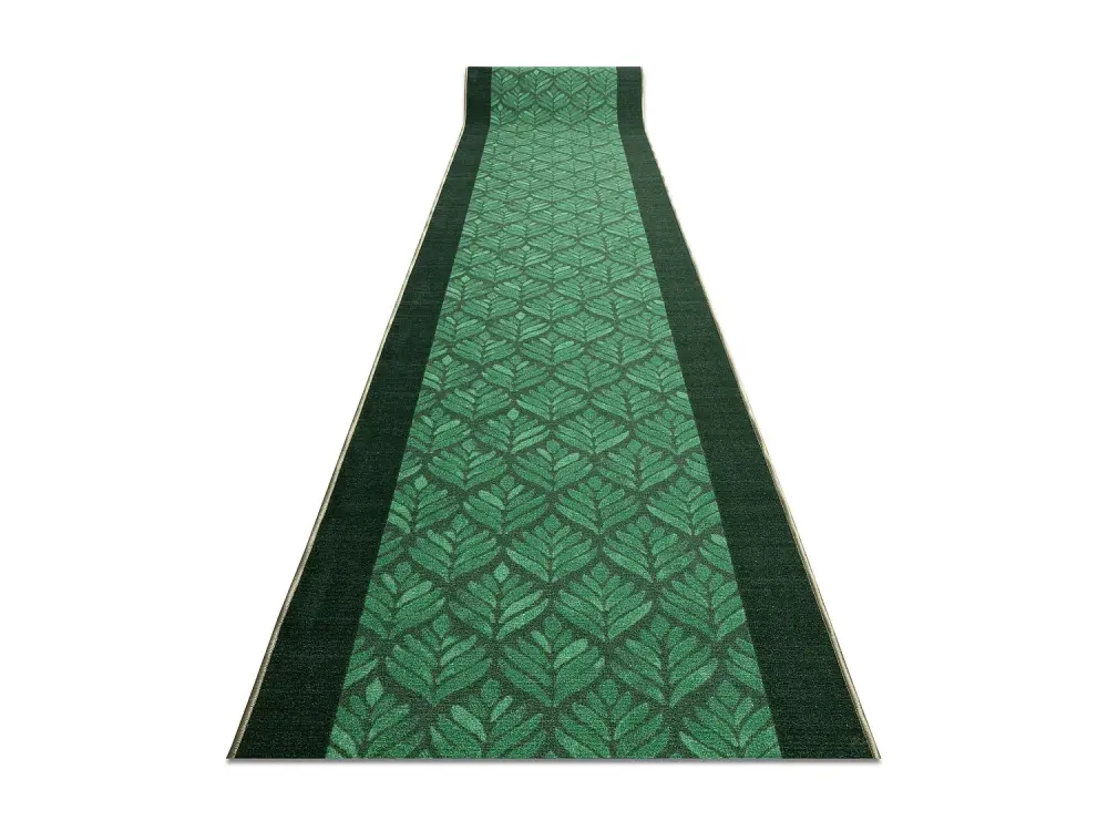 Runner antideslizante LIŚCIE hojas, verde chicle 120cm 120x360 cm