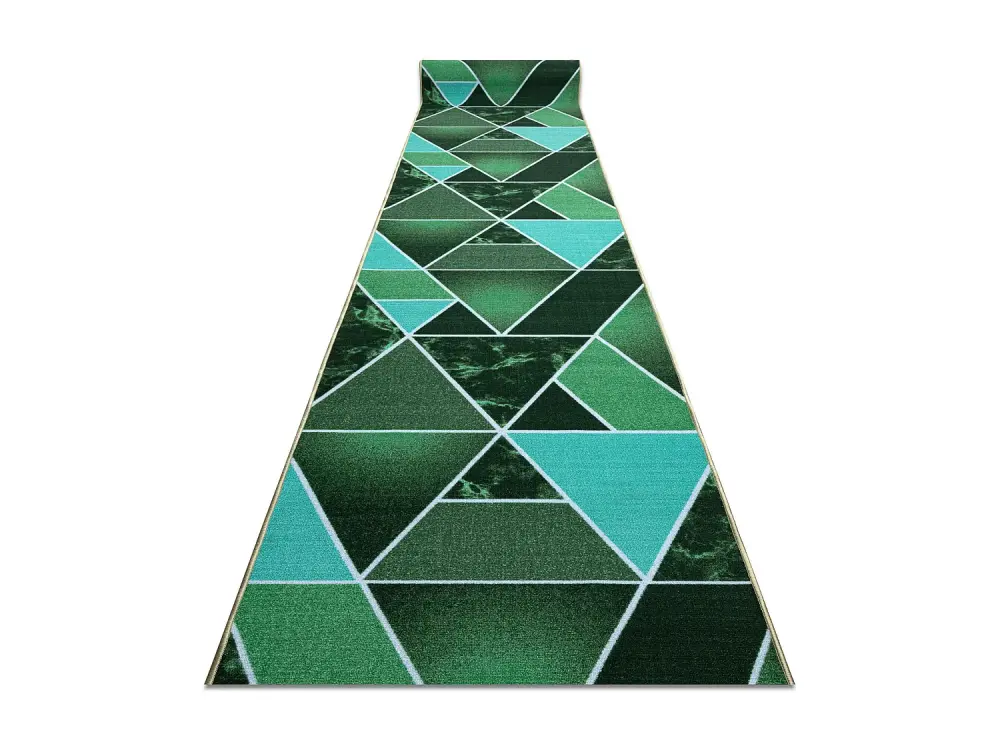 Runner antideslizante TRÓJKĄTY triángulos, verde chicle 120cm 120x150 cm