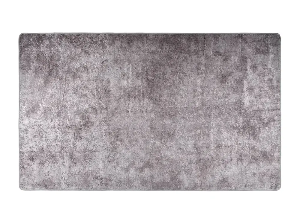 vidaXL Alfombra lavable antideslizante gris 120x170 cm