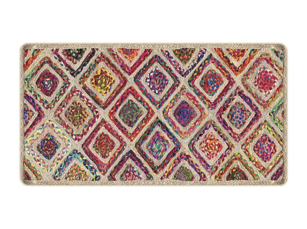 vidaXL Alfombra lavable antideslizante multicolor 80x150 cm