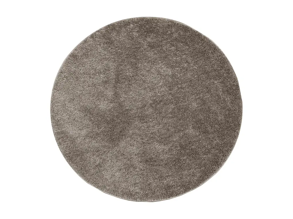 vidaXL Alfombra pelo largo aspecto brillante ISTAN gris Ø 80 cm