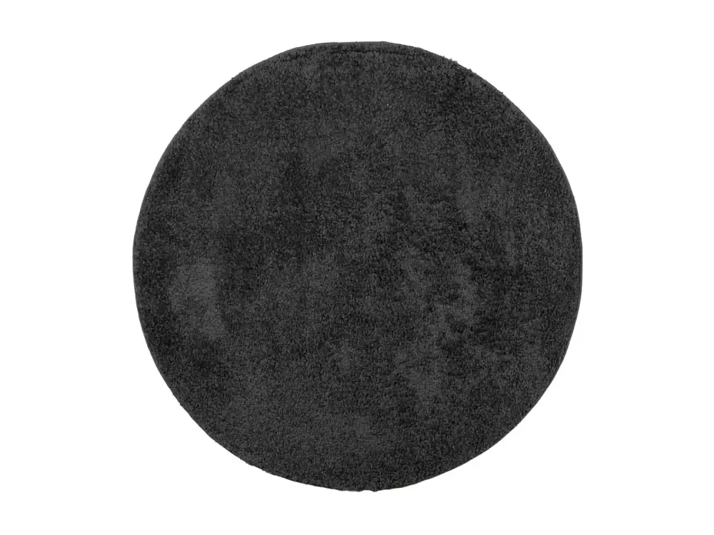 vidaXL Alfombra de pelo largo moderna gris antracita Ø 240 cm