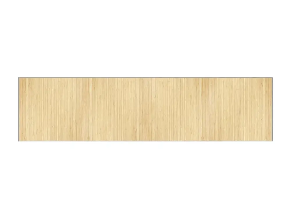vidaXL Alfombra rectangular bambú color natural claro 100x400 cm Beige