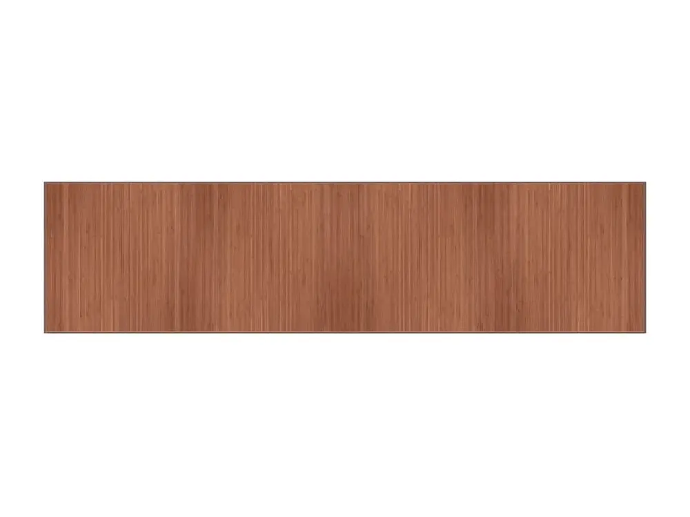vidaXL Alfombra rectangular bambú marrón 100x400 cm