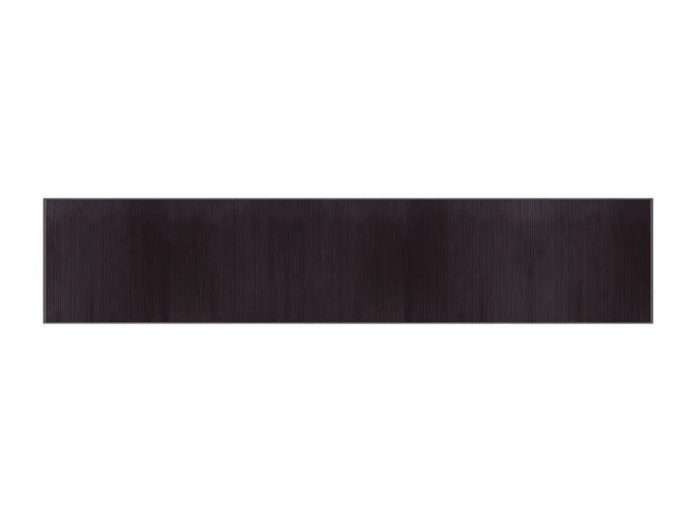 vidaXL Alfombra rectangular bambú marrón oscuro 100x500 cm