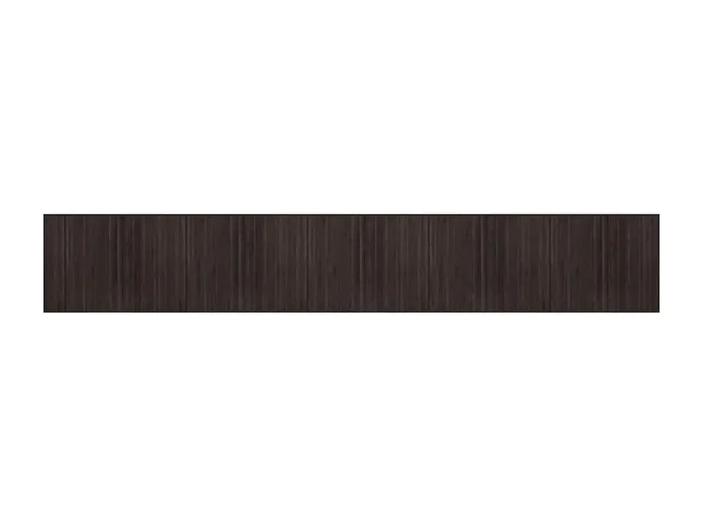 vidaXL Alfombra rectangular bambú marrón oscuro 80x500 cm