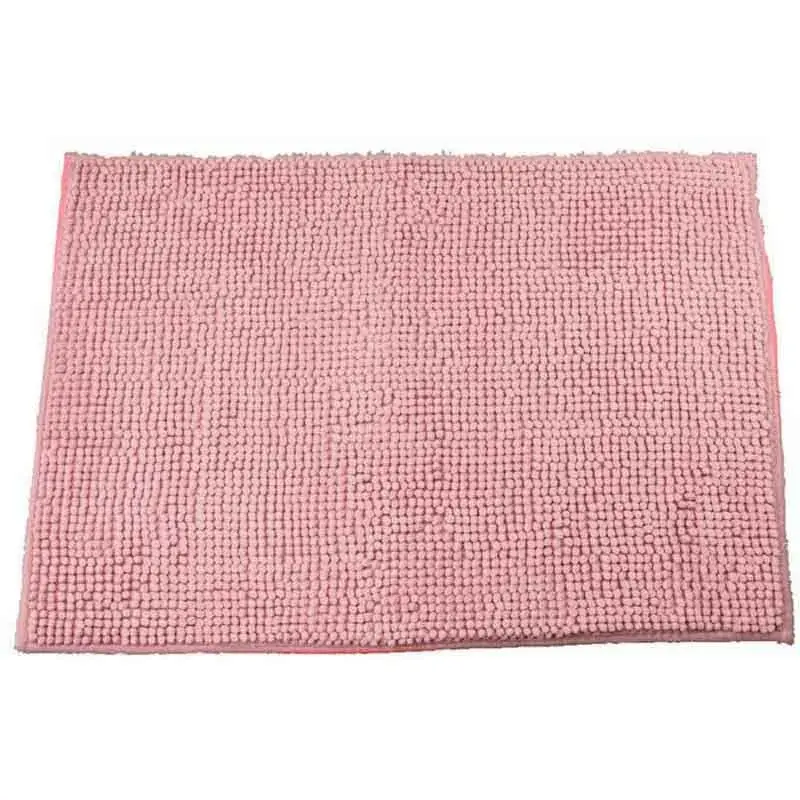 Alfombra de baño chenilla rosa 1x75x45 cm