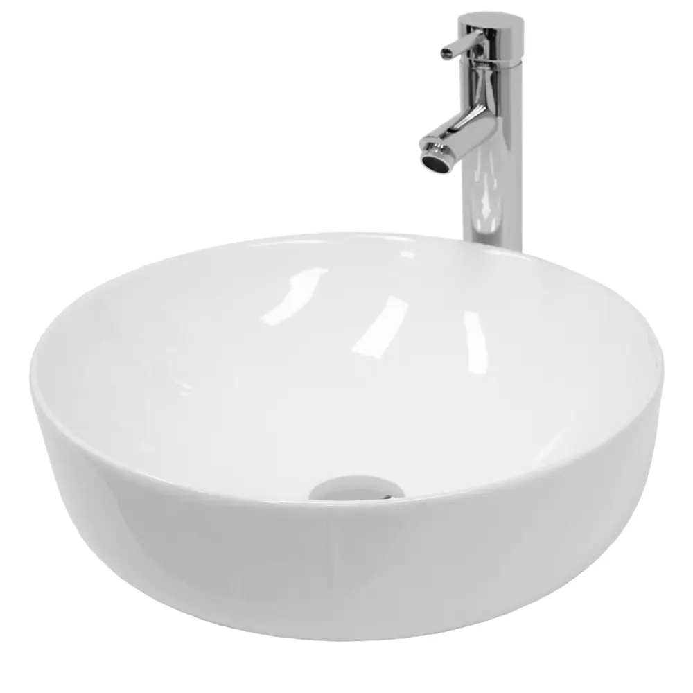 Banqueta de Baño Lavabo sobre encimera - 405 x 405 x 140 mm blanco ecd germany