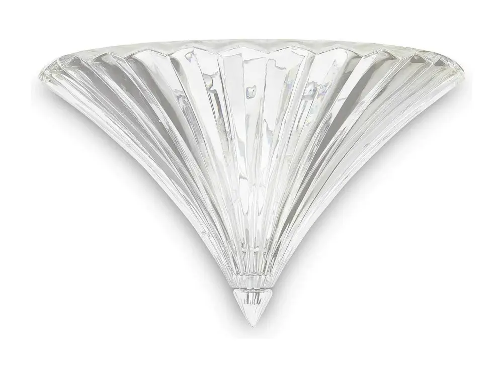 Aplique triangular de vidrio soplado transparente