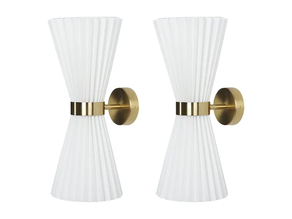 Conjunto de 2 lámparas de pared blancas TELANG