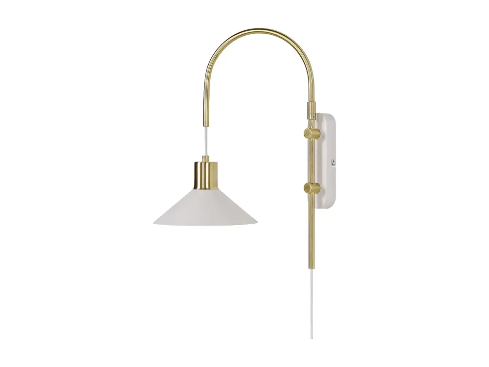 Lámpara de pared de metal blanco SISSA