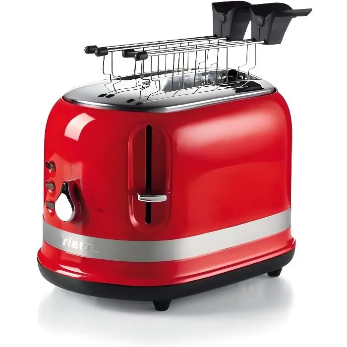 Tostadora - ariete - moderna - 2 rebanadas - 815w - rojo con Función de Mantener Calor