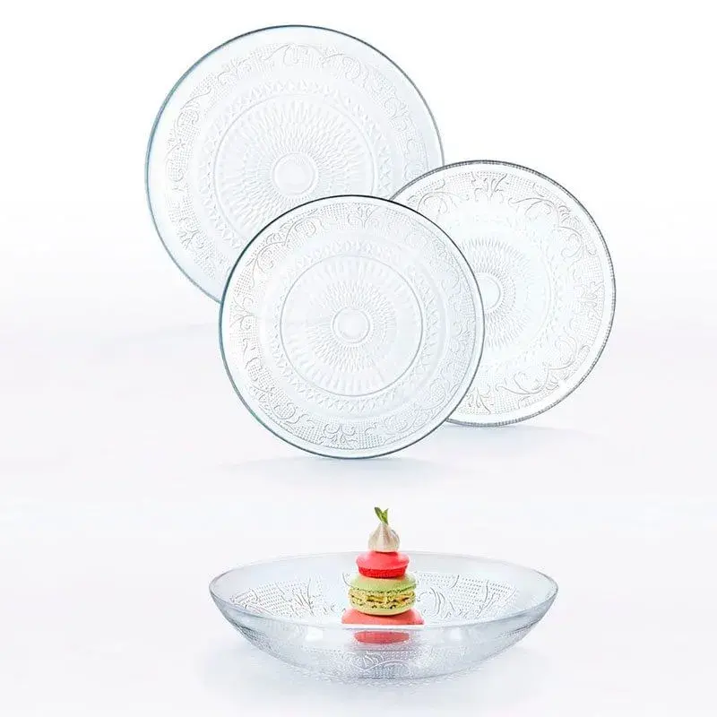 Vajilla Sixtine Luminarc 18 piezas 6 servicios vidrio transparente