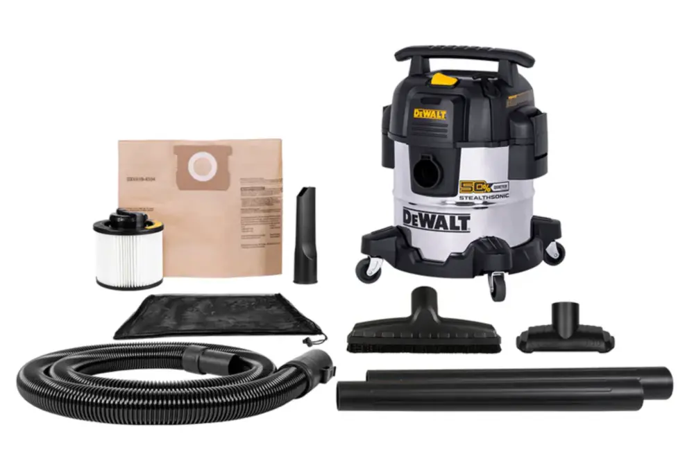 Aspiradora Dewalt Acero Silenciosa Steal. 5GAL 4HP DXV05S-QT