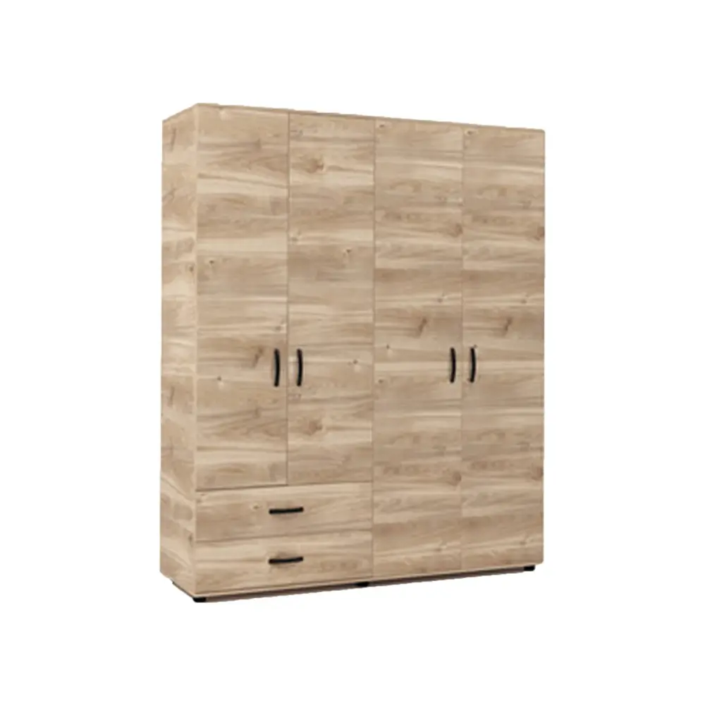 Armadio 4 ante e 2 cassetti - Rovere Miele - Resistente la Humedad