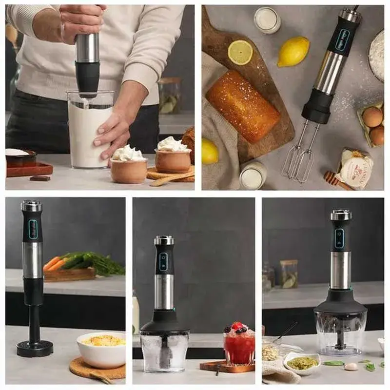 Batidora De Mano Cecotec Power Titanblack 1500 Xl Perfectcreamcrush 1500w Inox