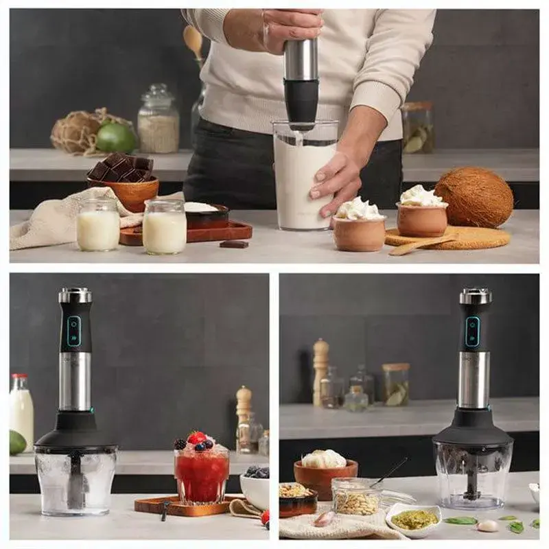Batidora de mano Cecotec Power TitanBlack 1500 XL Cream&Crush 1500W negro/inox