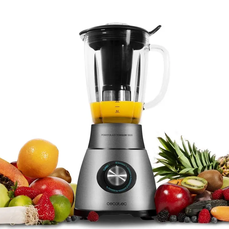 Cecotec batidora de vaso power ónix titanium 2500max