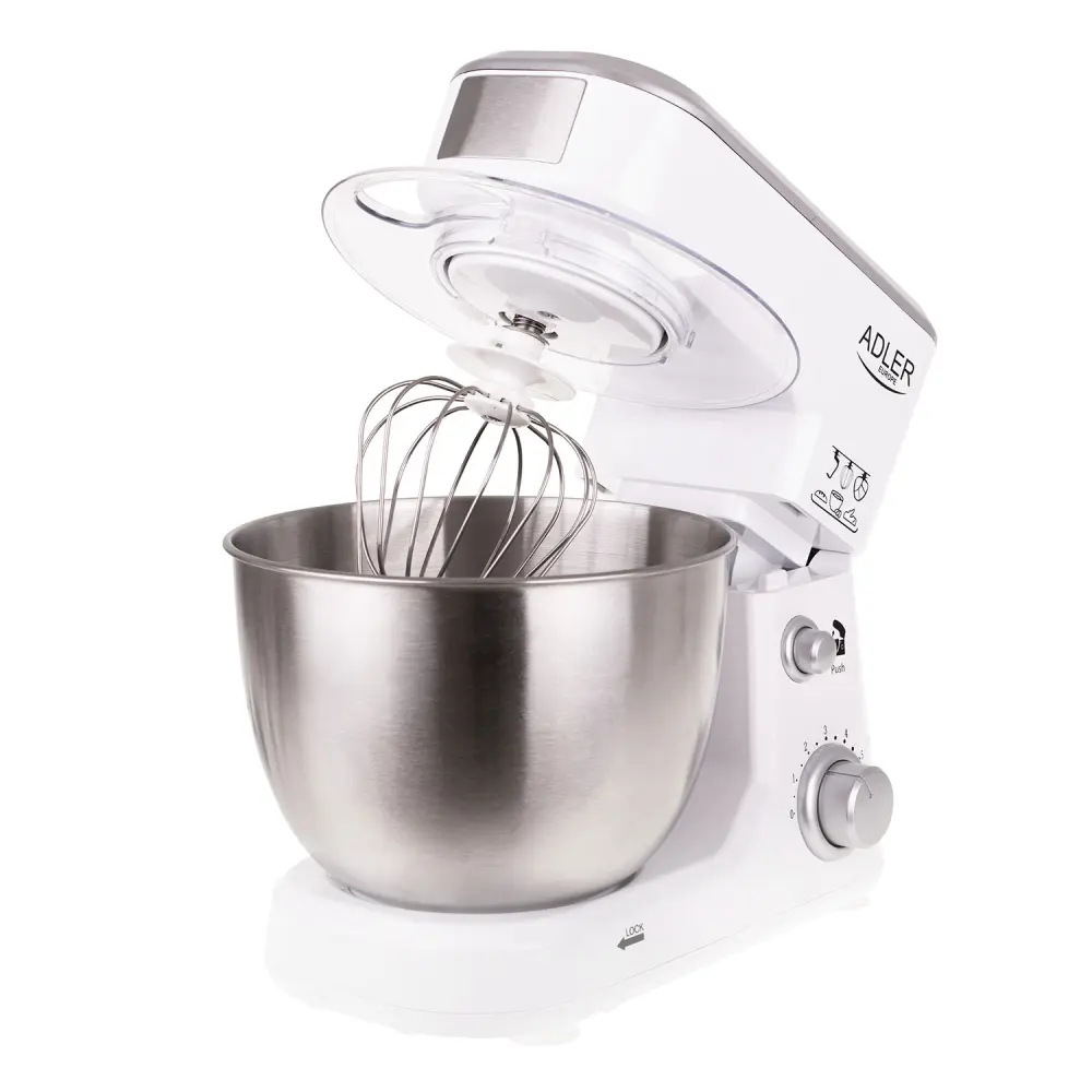 Robot batidora amasadora reposterí, 4 litros adler ad4216 blanco 1000w