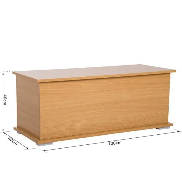 Vitrina Exhibidora Baúl Homcom madera original 40x100x40 cm