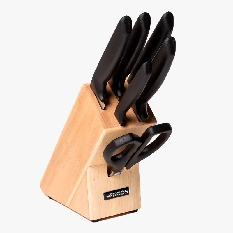 Acero Inoxidable Profesional Bloc couetaux 5 pcs. Série Niza + Ciseaux