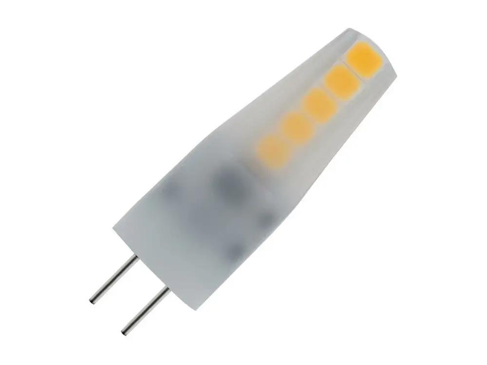Bombilla LED G4 1.8W 180 lm Frost 12V No Flicker Blanco Cálido 3000K