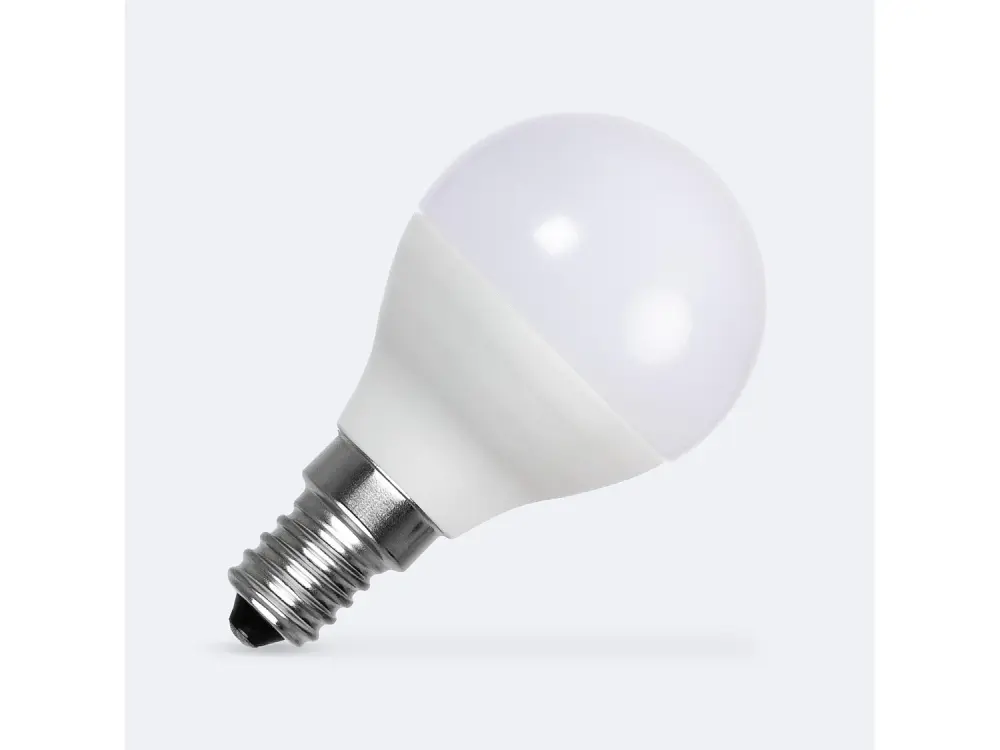 Bombilla LED E14 5W 500 lm G45 12/24V No Flicker Blanco Cálido 3000K