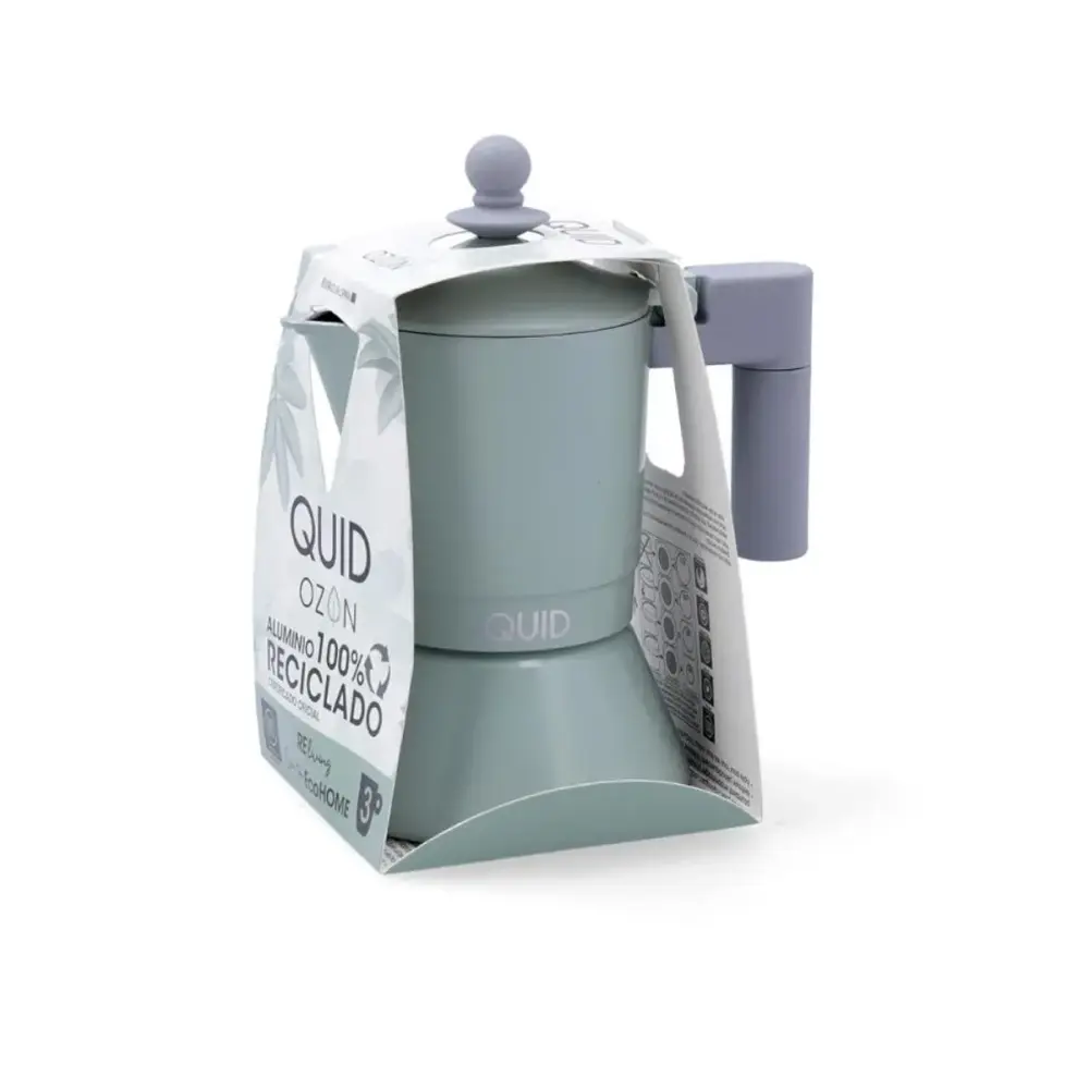 Acero Inoxidable Cafetera Ozon Quid aluminio fundido verde