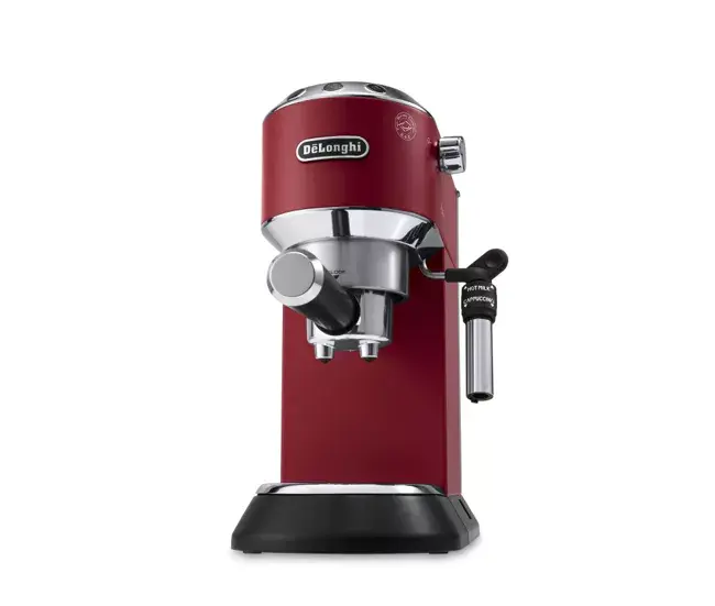 DeLonghi Cafetera Expreso Dedica EC685.R. Molido Y Monodosis. Espresso Y Cappuccino. Depósito 1,3 L. Antigoteo. Color Rojo