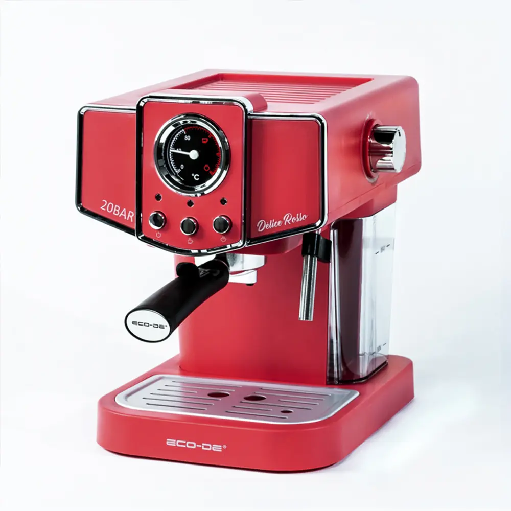 Ecode® Cafetera Espresso Delice Rosso 20 bares de presión, ECO-419 DR