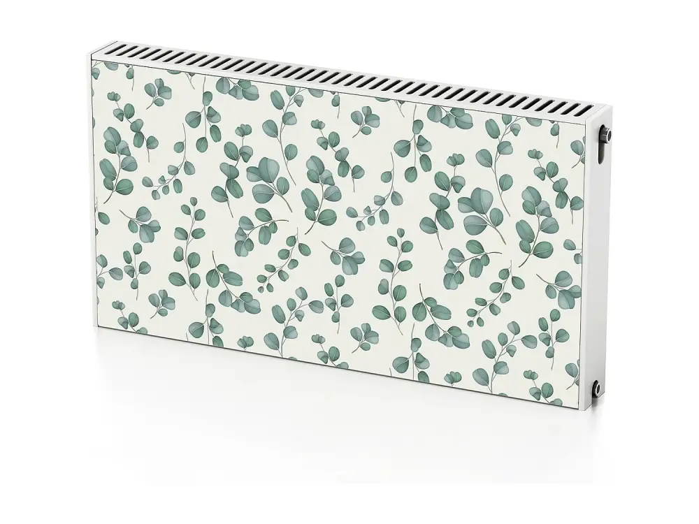 Alfombrilla magnética para radiador - Hojas verdes 110 x 60 cm, Imán para radiador