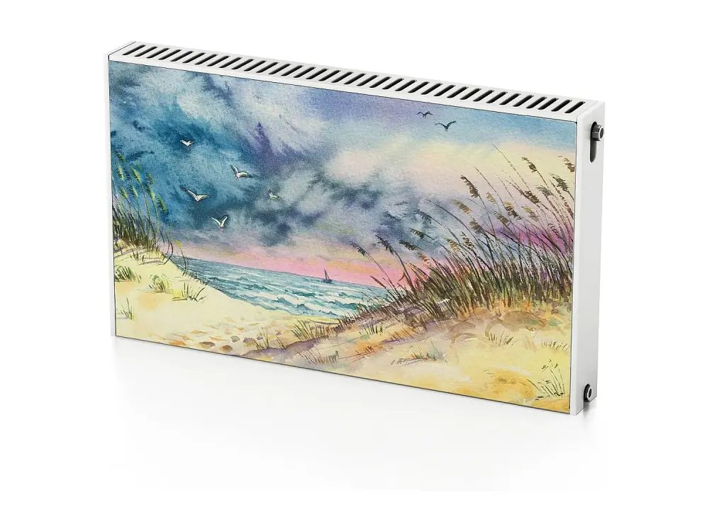 Alfombrilla magnética para radiador - Playa 100 x 60 cm, Imán para radiador