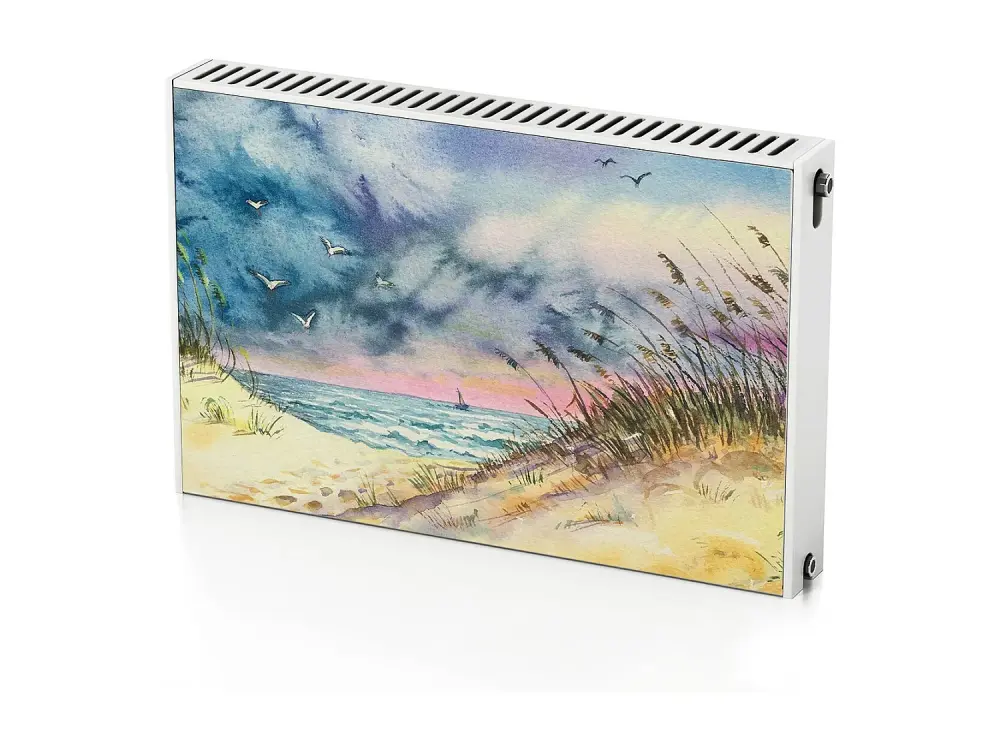 Alfombrilla magnética para radiador - Playa 90 x 60 cm, Imán para radiador