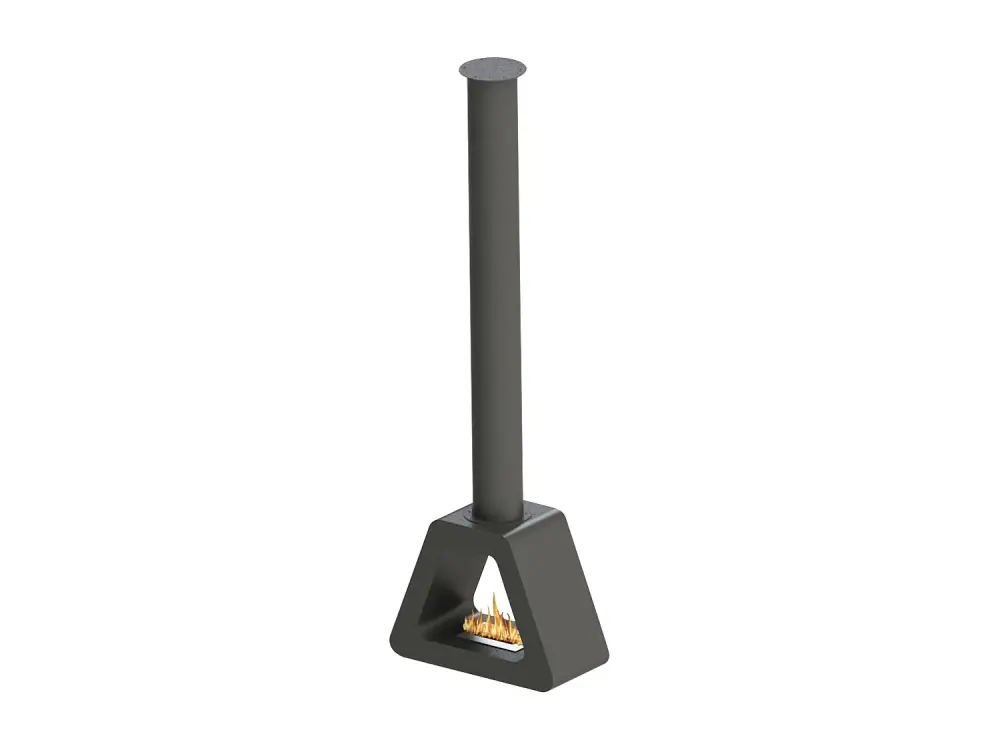 Chimenea de etanol de techo en acero negro