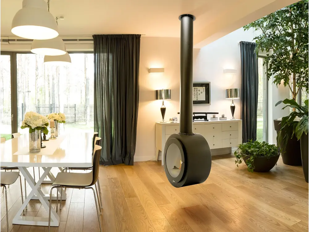 Chimenea de etanol de techo con diseño circular