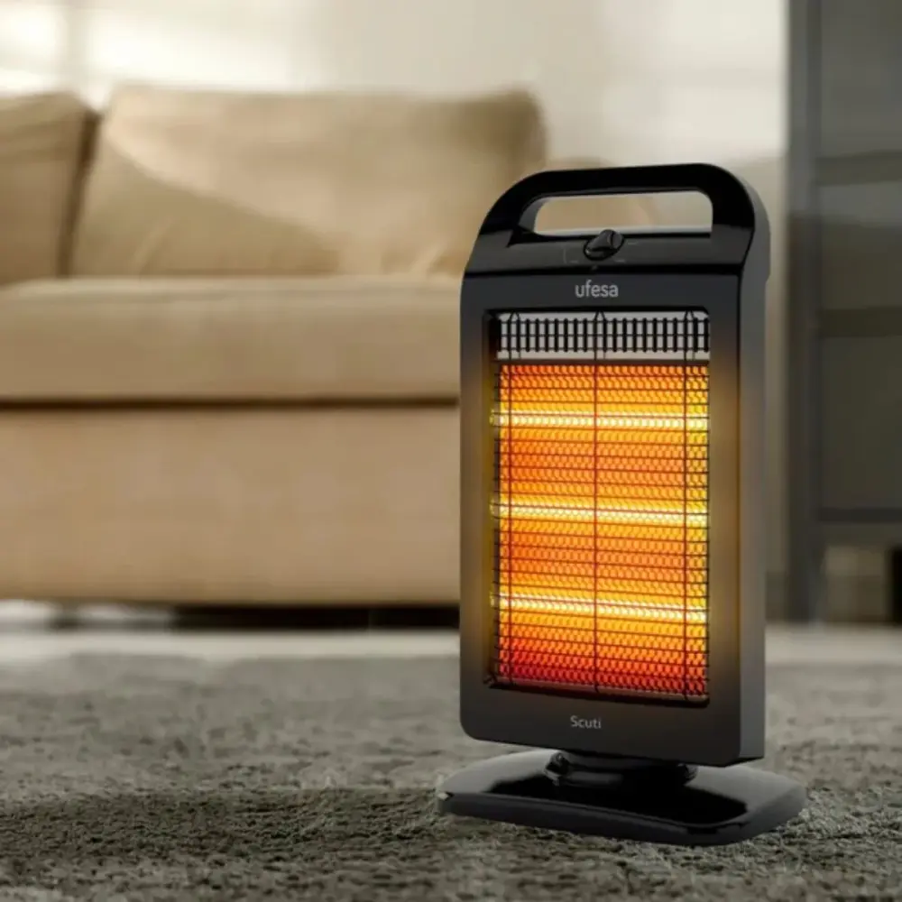 Calefactor Cerámico Calefactor halógeno Ufesa Scuti 1200W 3 niveles negro