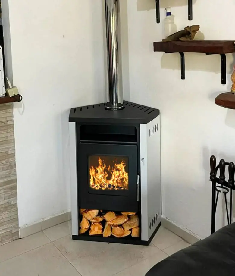 Calefactor Cerámico Calefactor Verona esquinera 8.5Kw Leñ