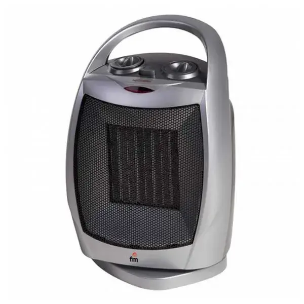 Calefactor Cerámico Eléctrico Grupo FM TC1800 1800W Gris para Invierno