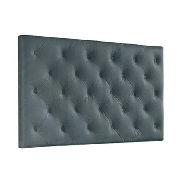 Cama Luxe Enfield 90 x 190 cm tapizado tex color gris