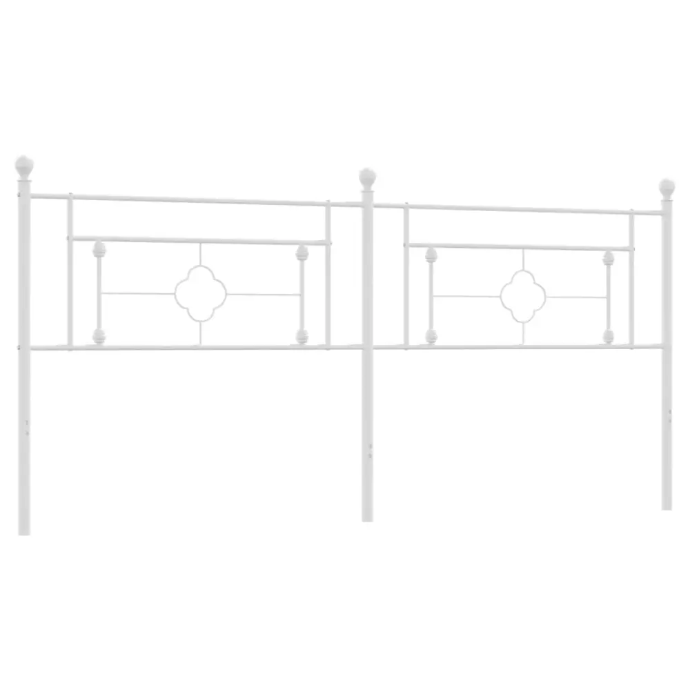 vidaXL cabecero de acero blanco 193 cm