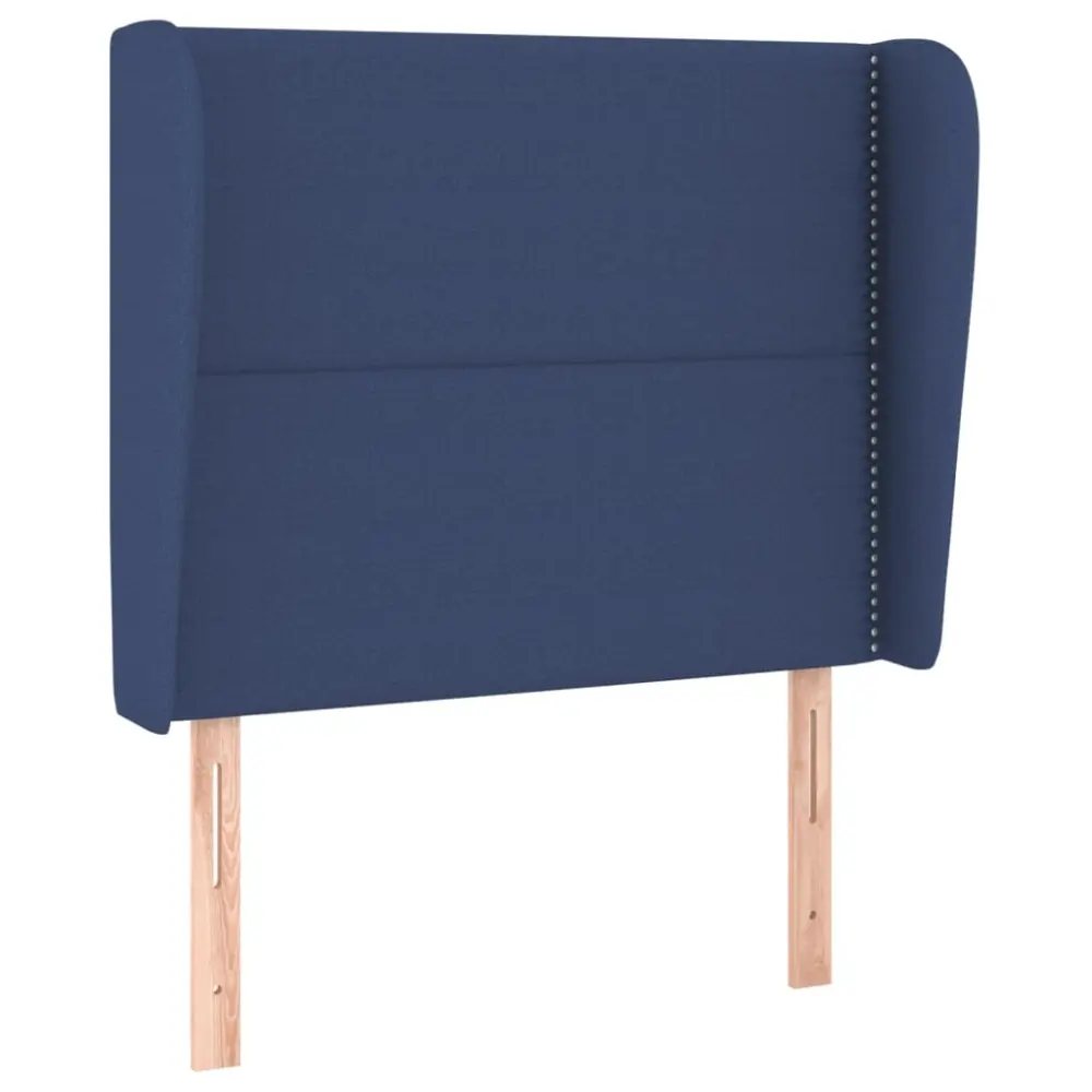 vidaXL cabecero con orejas de tela azul 83x23x118/128 cm