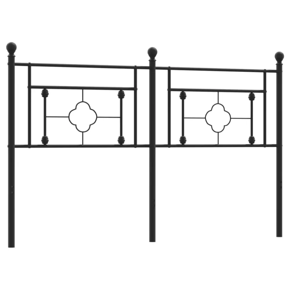 vidaXL cabecero de metálico negro 150 cm
