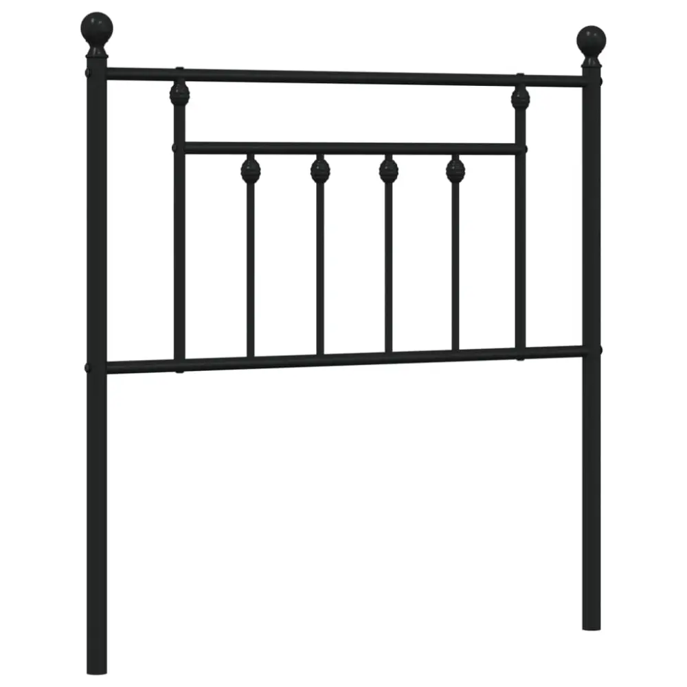 vidaXL cabecero de metálico negro 80 cm