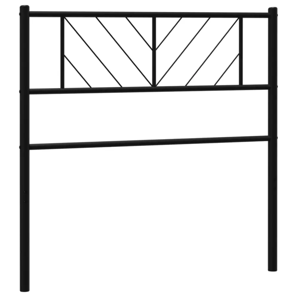 vidaXL cabecero de metálico negro 80 cm | Envío Rápido y Gratis