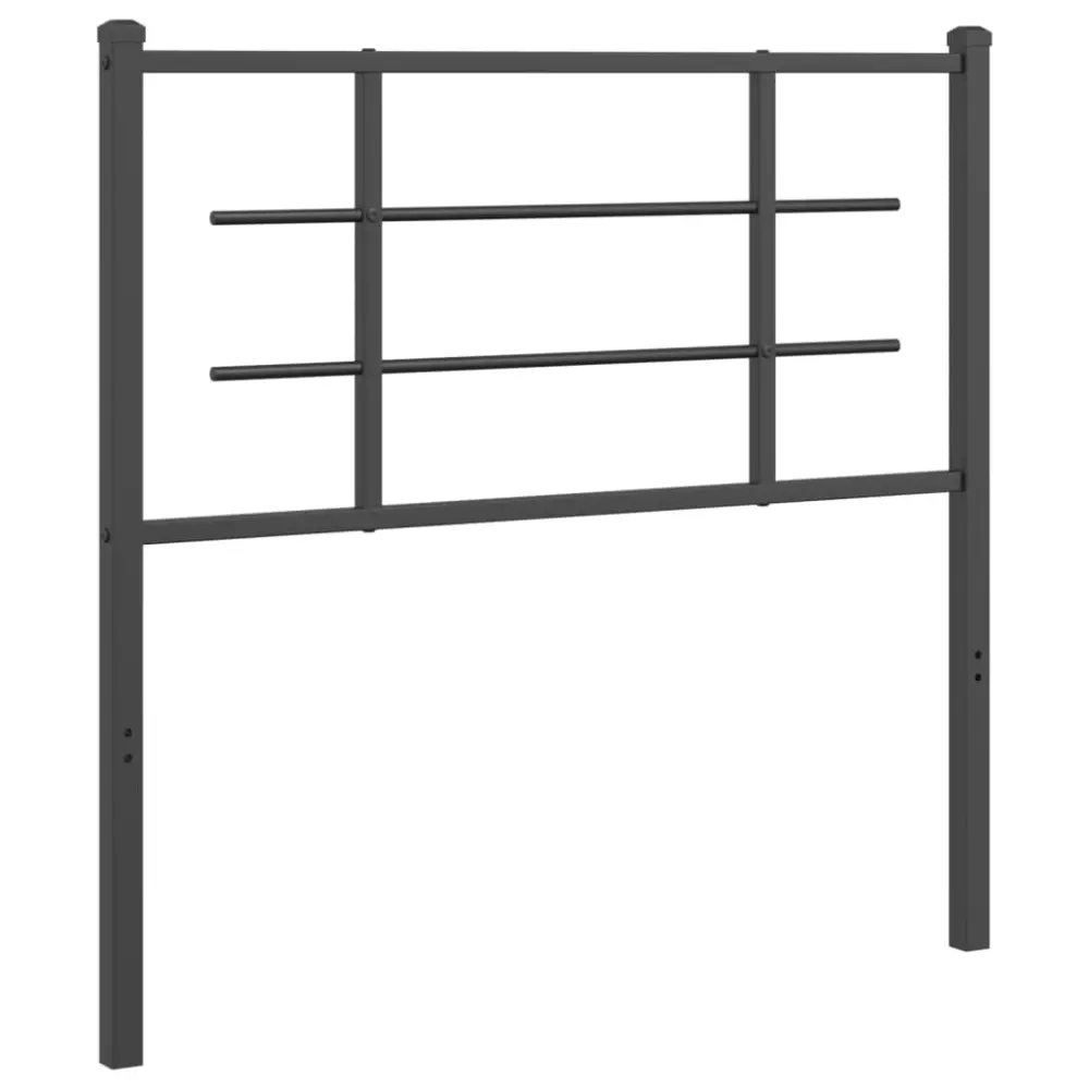vidaXL cabecero de metálico negro 90 cm para Bebés
