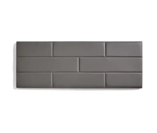 Cabecero De Cama 100 Muro Ladrillos De Polipiel 112X57X5Cm Gris