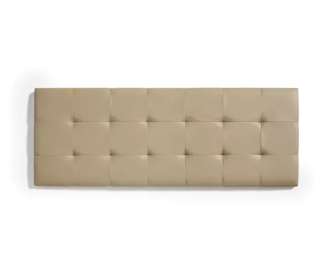 Cabecero De Cama 130 Capitone Cuadros Polipiel 152X57X5Cm Camel Obvio