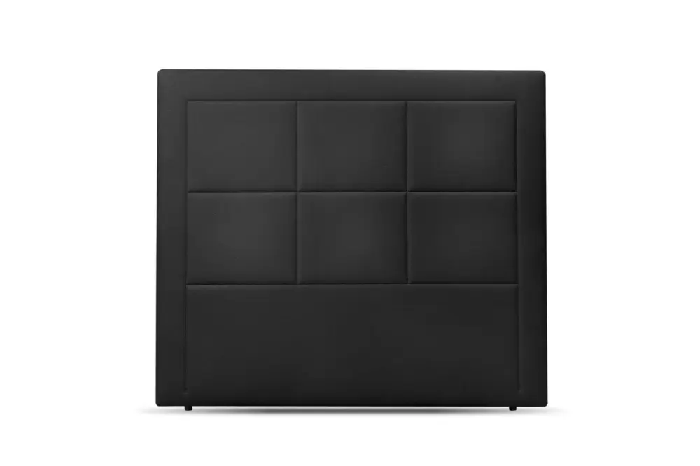 Cabecero de cama polipiel esbelto: 130 cm (para 135 o 150) negro 135x130 cm
