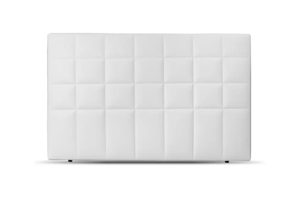 Cabecero de cama polipiel esbelto: 92 cm (para 135 o 150) blanco 135x92 cm