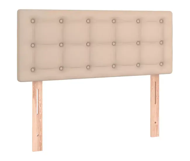 Cabecero de cuero sintético negro 100x5x78/88 cm Bajo
